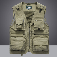 Kamizelka kamizelka męska multi-pocket klasyczny męski bezrękawnik Outdoor fotograf kurtki wędkarskie 5XL kamizelka ubrania podróżne 3
